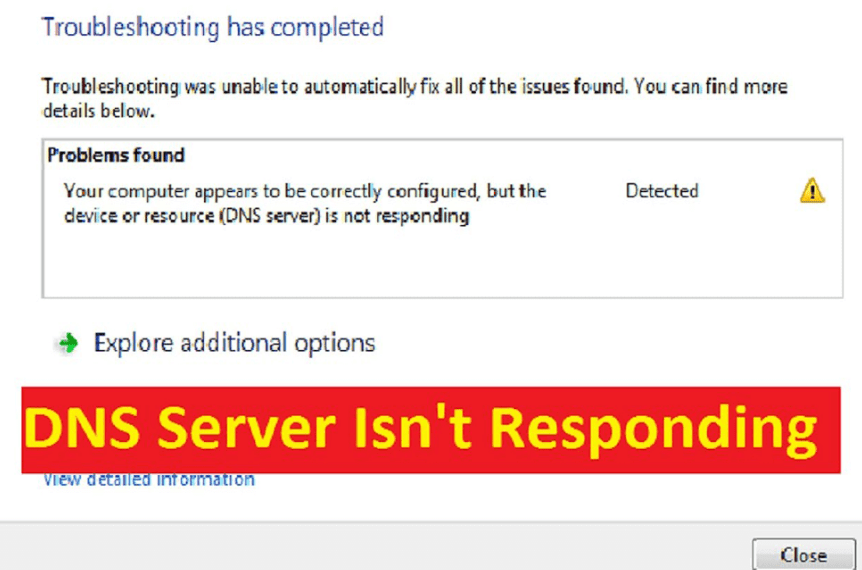 DNS Server Not Responding