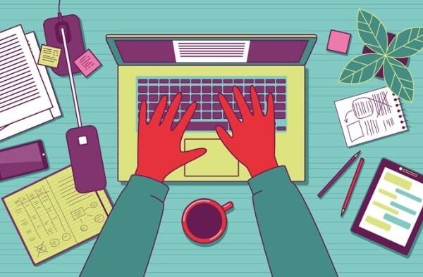 Blogger Doing Blogging