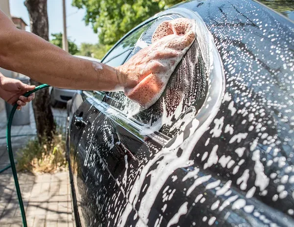 How do you clean your car at home?