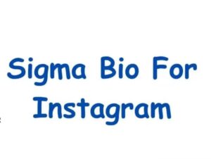 Sigma Instagram Bio: Crafting the Perfect First Impression